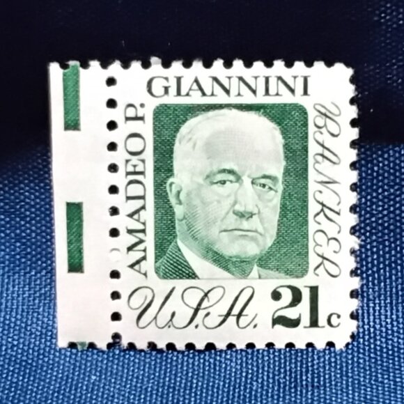 Uncirculated USA 1973 Amadeus Giannini: Banker 21 Cent Stamp!! - Picture 1 of 2